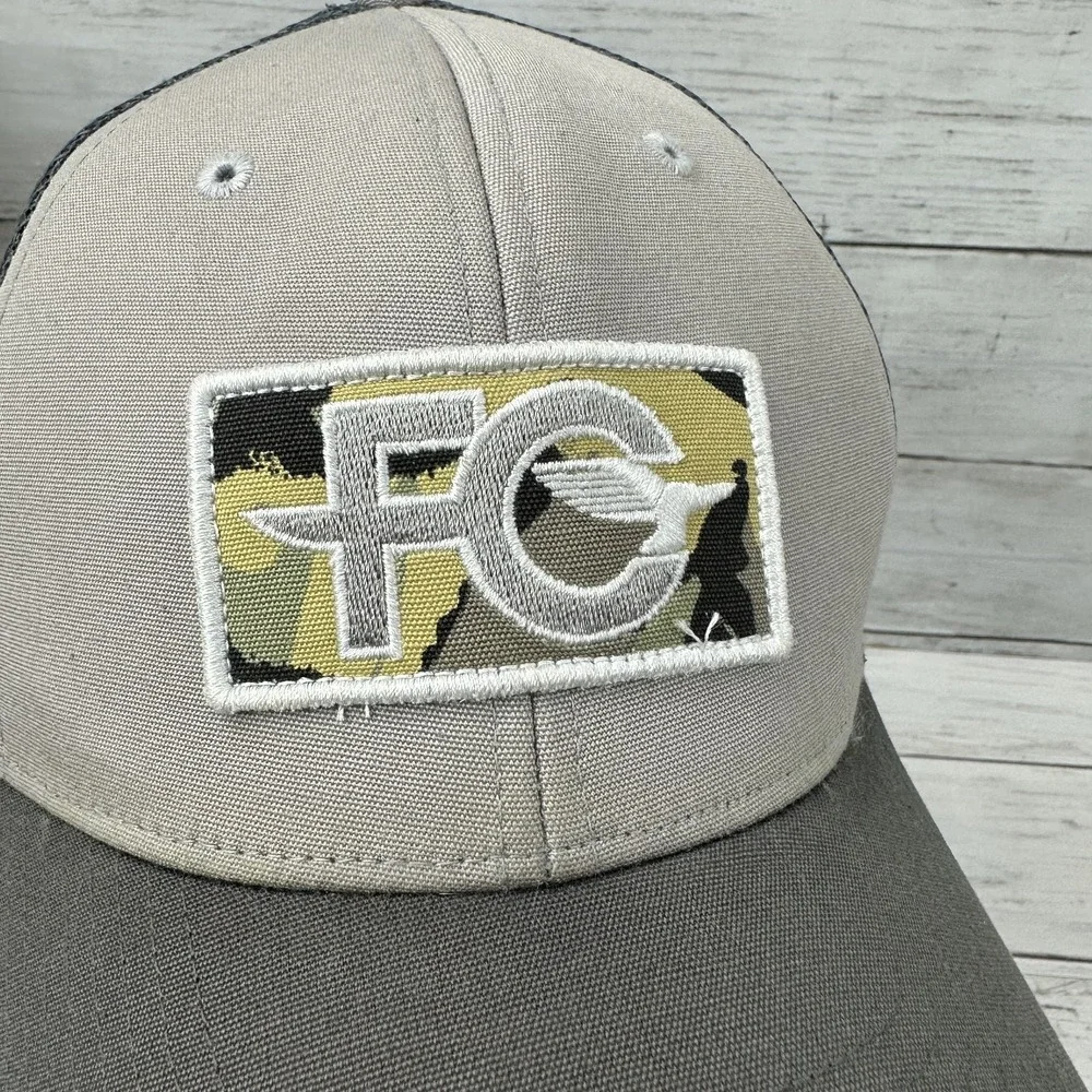 Patagonia Hat Snapback Trucker Cap Mens Fletcher Chouinard FC Outdoor Gray